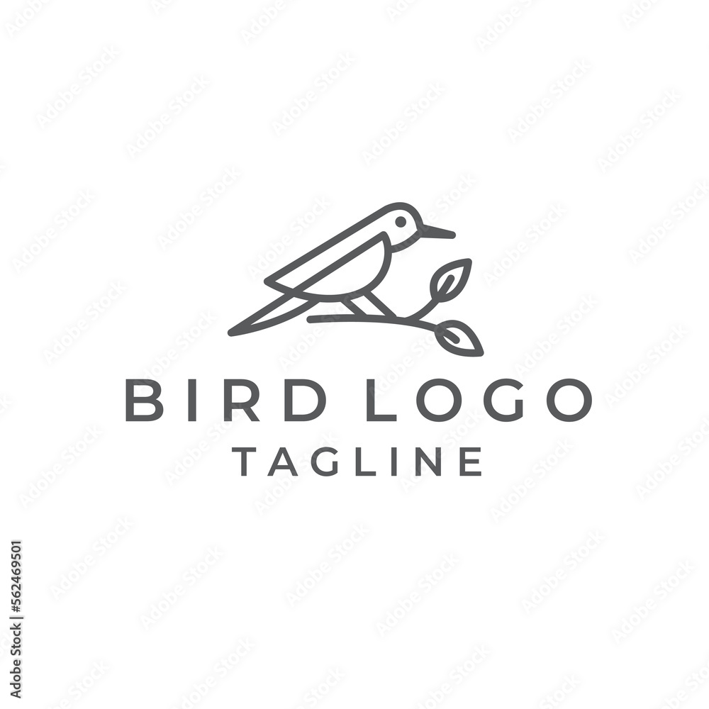 simple bird logo line art simple bird logo line art