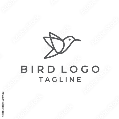 simple bird logo line art