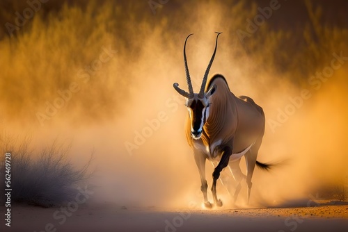 Gazelles Stock Photo, Wildlife Photography, Generative Ai