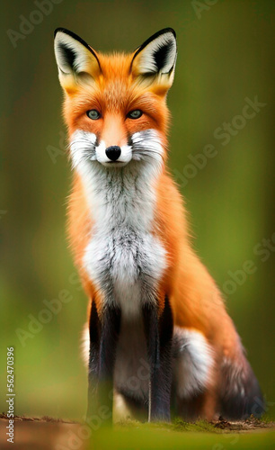 Cool Comic Portrait of a Fox in the forest drawing © pixs:sell