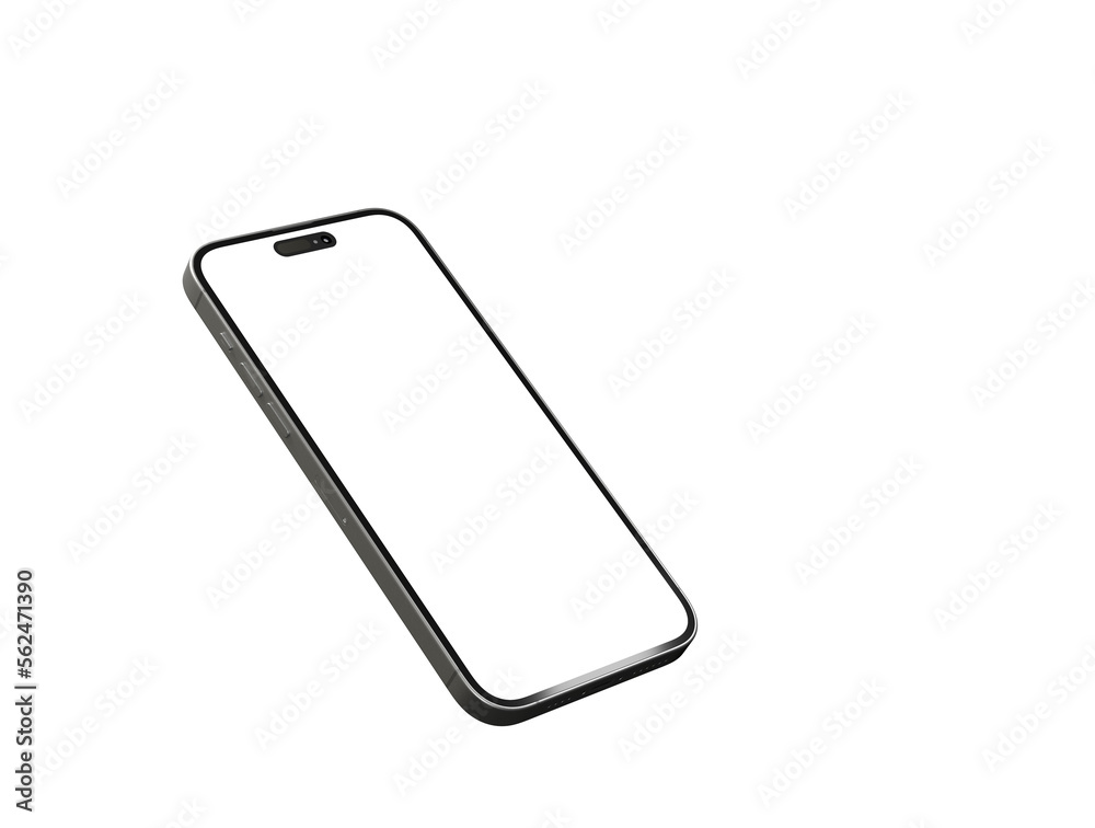 3d smartphone with blank screen isolated - mockup 3d smartphone with blank screen isolated - mockup