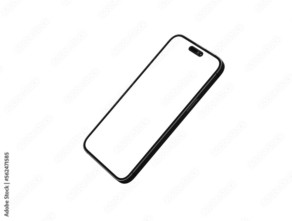 All-screen smartphone mockup isolated 3d - mockup All-screen smartphone mockup isolated 3d - mockup