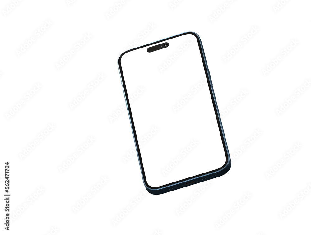 smartphone With Blank Screen in 3d smartphone With Blank Screen in 3d