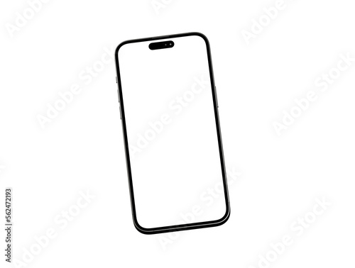 smartphone With Blank Screen in 3d - mockup