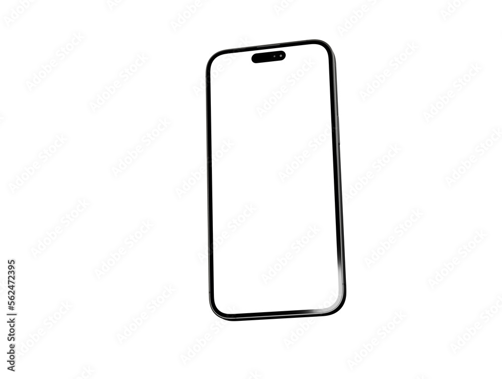 3d smartphone with blank screen isolated 3d smartphone with blank screen isolated