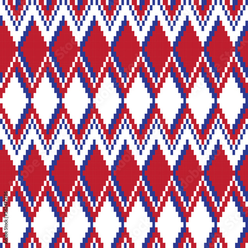 Argyle Fair Isle Seamless Pattern Design