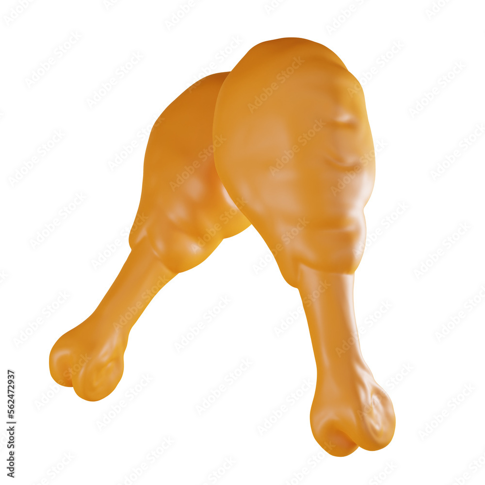 two thighs Fried chicken is an Indonesian dish which is fried chicken