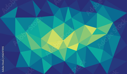Gradient background blue green color triangle polygon modern design abstract
