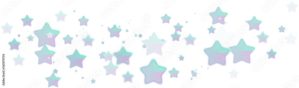 Bokeh confetti stars purple blue