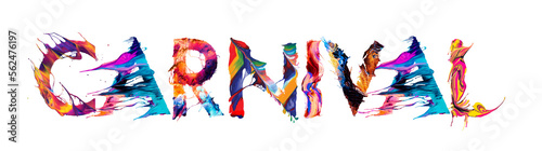 Carnival banner with colorful typography design