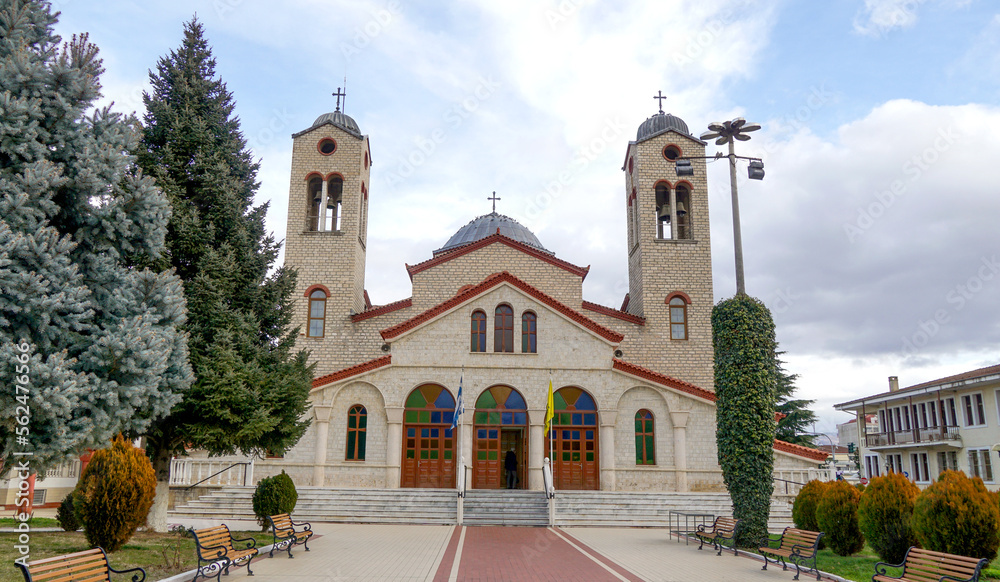 Orthodox church Mitropolitikos Naos Agias Triados in Ptolemaida city in Greece