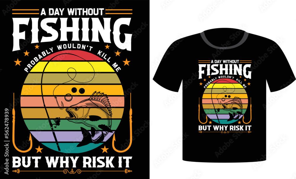 Fishing T-shirt design.Fishing Hunter t-shirt design.