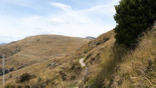 A path with a sea view. A road for hiking with a stunning landscape. Landscape.