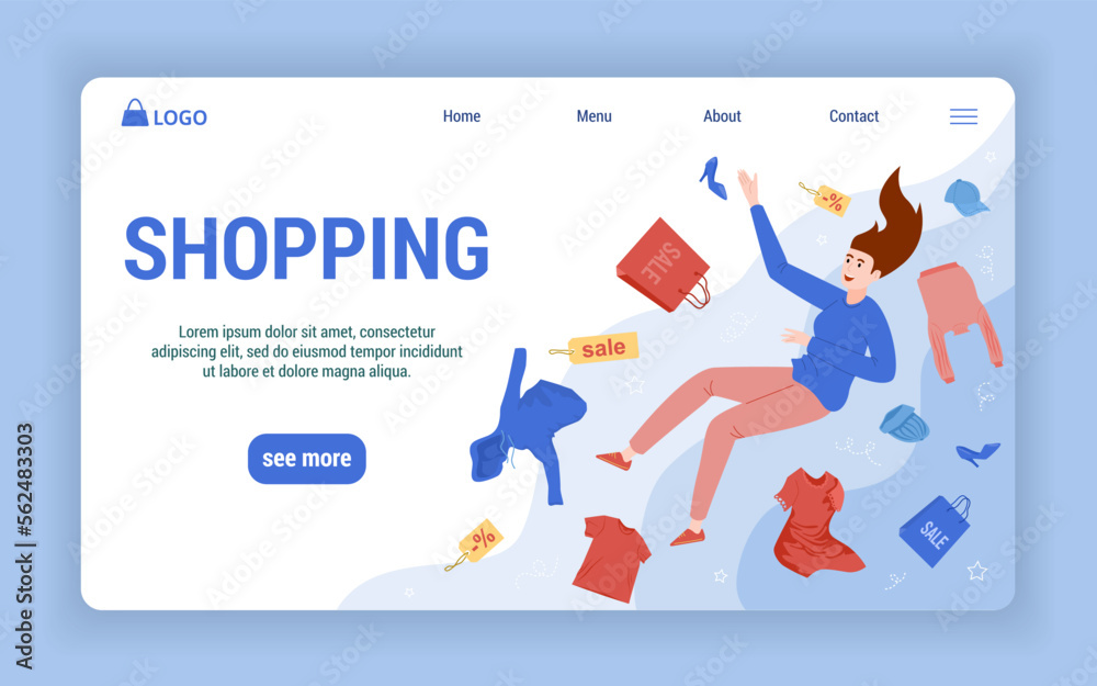 Shopping Flat Landing Page