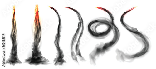 Rocket Launch Trails Set