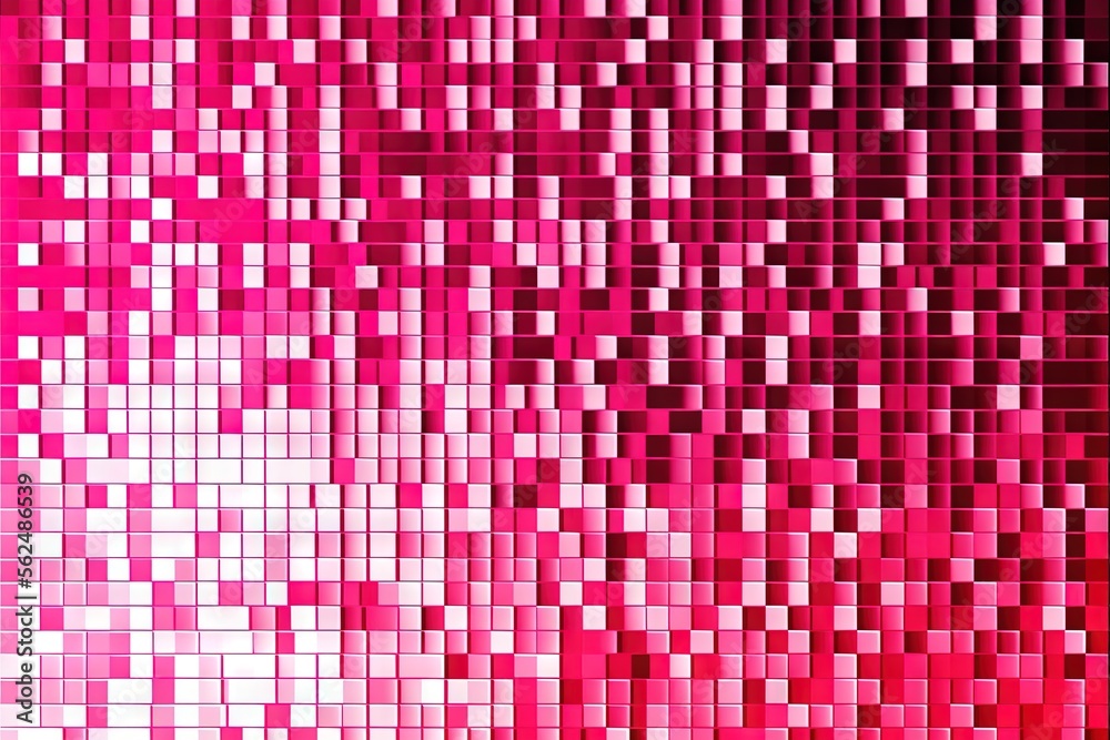 a red and pink background with squares of varying sizes and sizes of ...