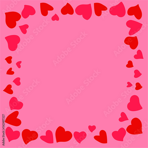 Heart pattern, illustration for greeting and card printing, cute heart pattern