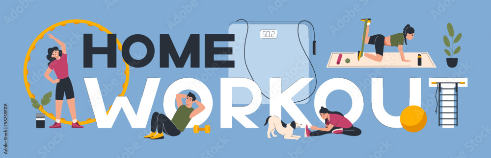 custom made wallpaper toronto digitalHome Workout Text Composition