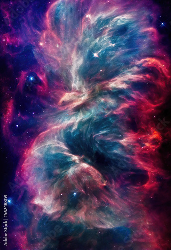 Wallpaper Mural Illustration of a space cosmic background of supernova nebula and stars, glowing mysterious universe, Generative AI Torontodigital.ca