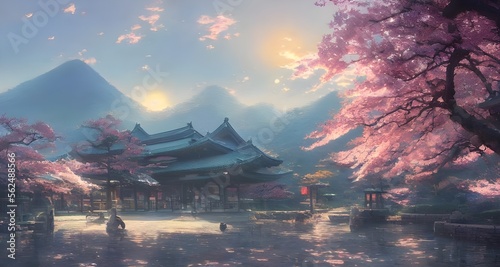 Fantastic shrine and cherry blossoms in spring _10