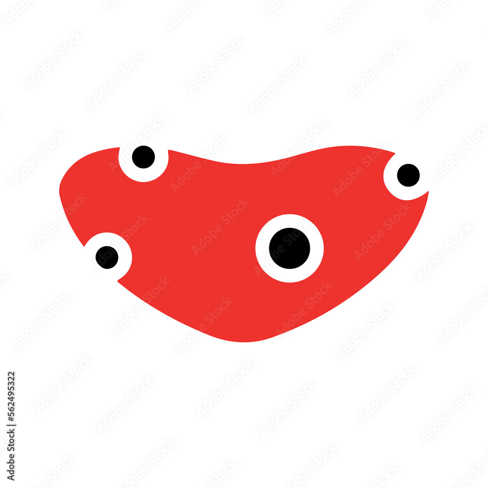 Fototapeta premium Heart icon. Simple style congenital heart disease poster background symbol. Heart brand logo design element. Heart t-shirt printing. Vector for sticker.