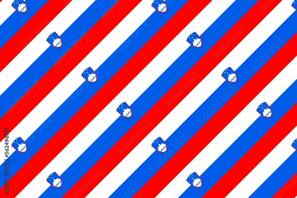 Obraz premium Geometric pattern in the colors of the national flag of Slovenia. The colors of Slovenia.