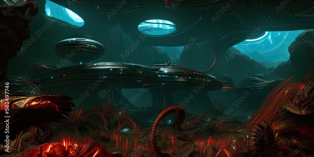 Prometheus biological sci-fi environment is set in a nightmarish ...