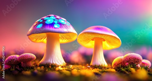 glowing mushrooms 