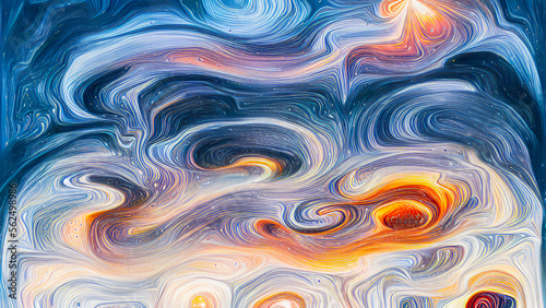 Artistic concept painting of a abstract waves color ,Generative AI