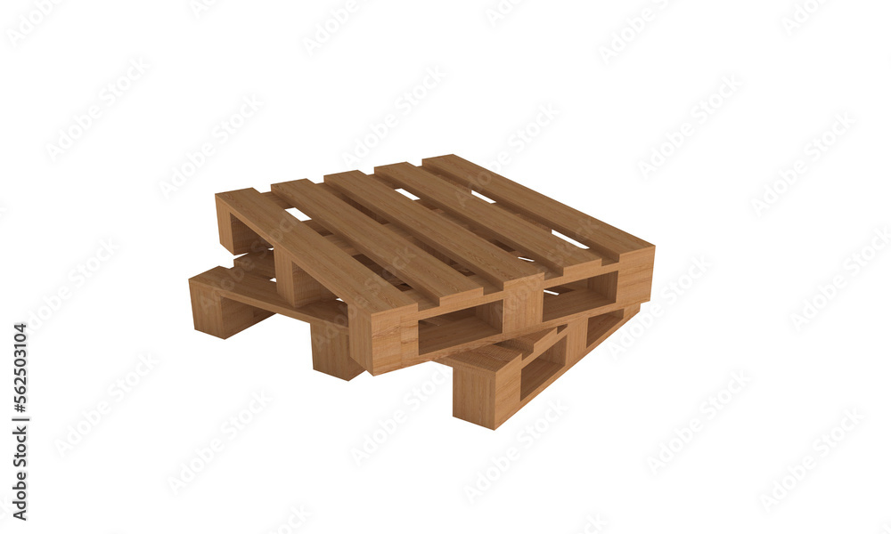 Wooden pallet isolated on transparent Background Wooden pallet isolated on transparent Background