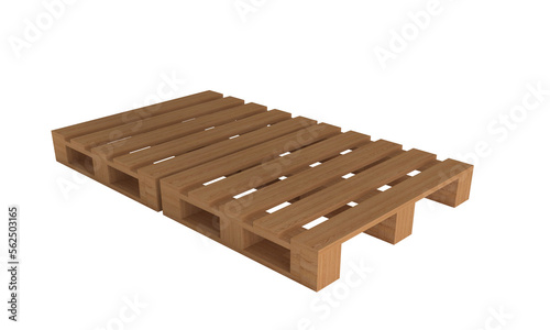 Wooden pallet isolated on transparent Background