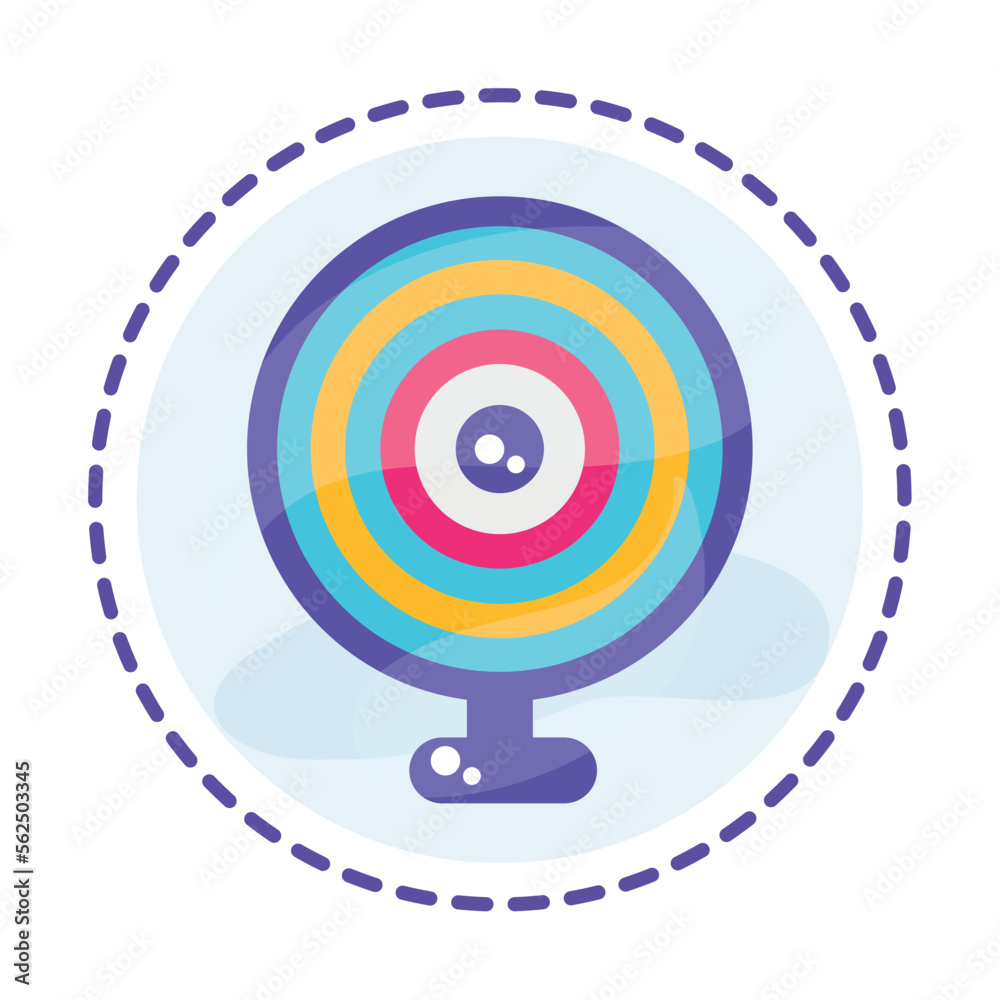 Isolated colored dart board toy icon Flat design Vector Isolated colored dart board toy icon Flat design Vector