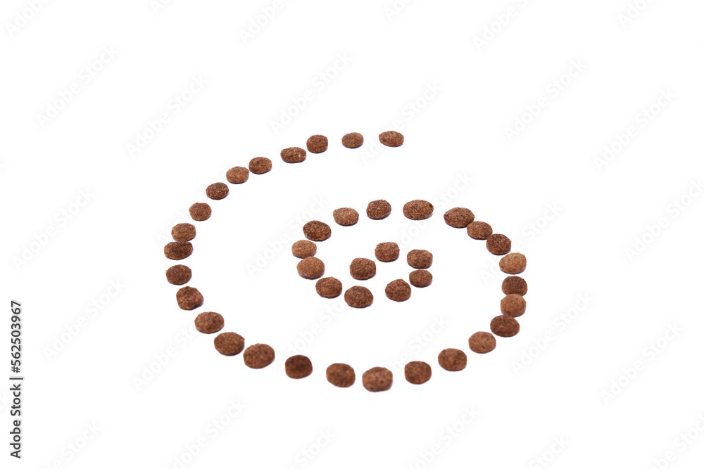 Animal granules with geometric shape Animal granules with geometric shape