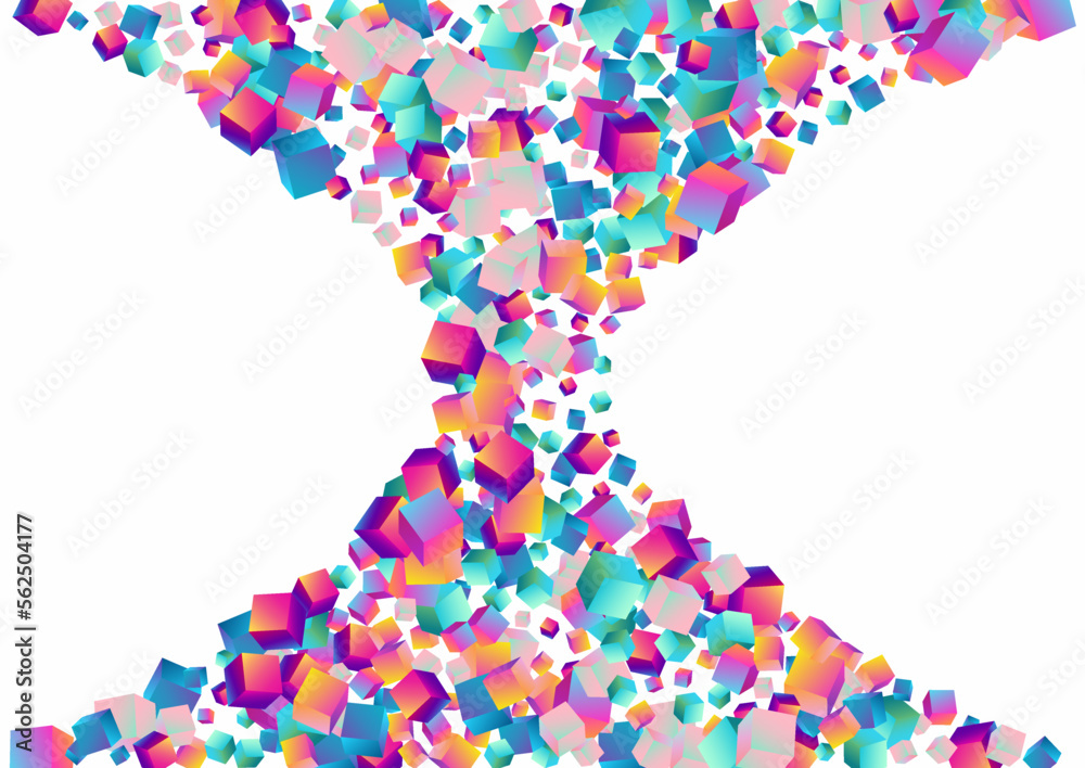 Rainbow Rhombus Vector White Background. Bright Rainbow Rhombus Vector White Background. Bright
