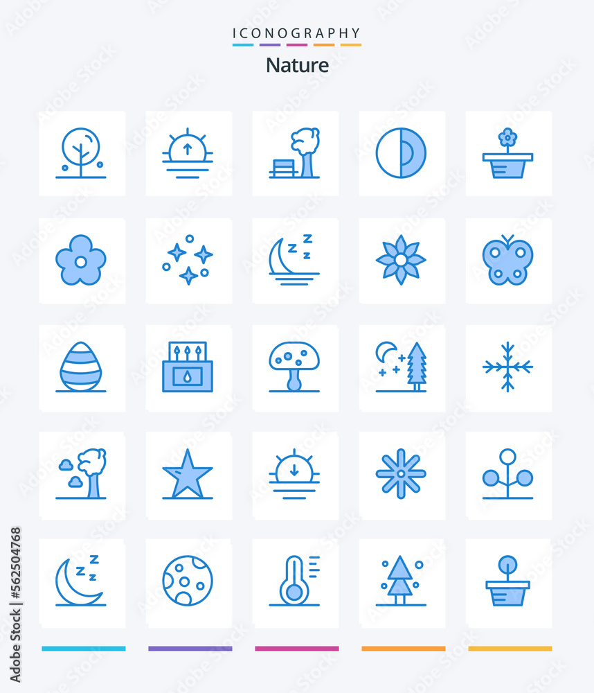 Creative Nature 25 Blue icon pack  Such As nature. world. bench. nature. earth
