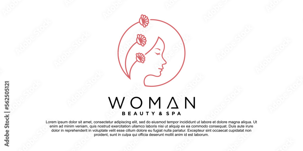 Minimalist beauty woman logo for beauty salon, skin care and spa Premium Vektor Minimalist beauty woman logo for beauty salon, skin care and spa Premium Vektor