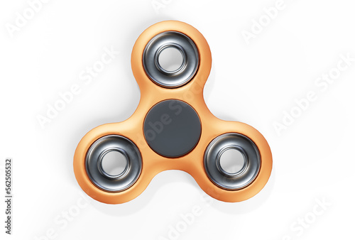 3D render Illustration of fidget spinner isolated on white