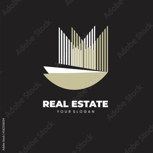 Real estate property building apartment vector logo template