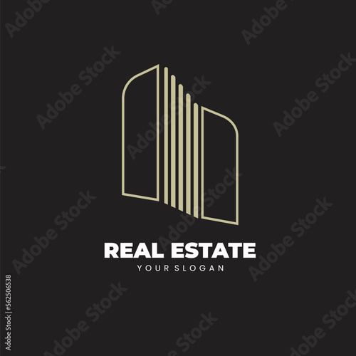 Real estate property building apartment vector logo template