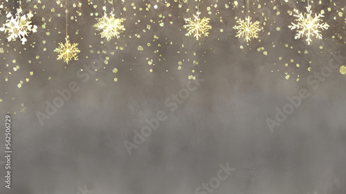 grey and gold abstract decoration card banner concept design for holiday season cards, generative ai