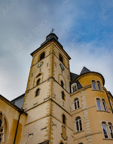 View of the medieval castle in the city of Luxembourg photo