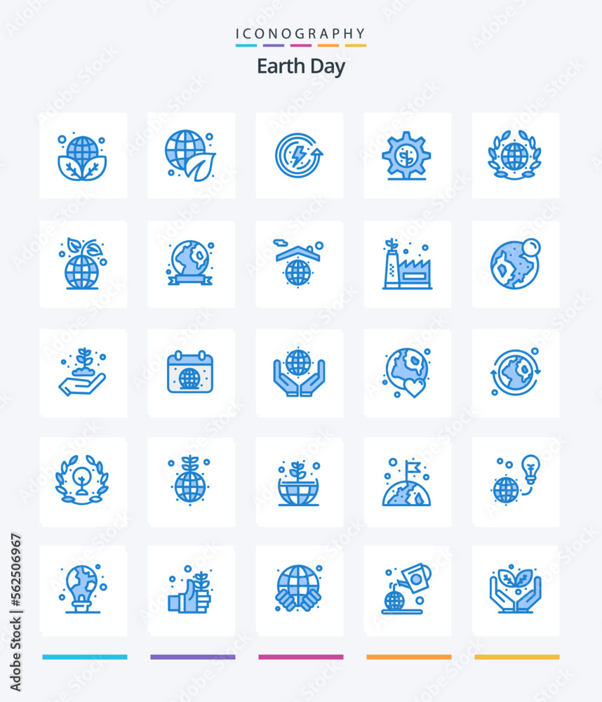 Creative Earth Day 25 Blue icon pack  Such As environment. earth day. earth. world. green