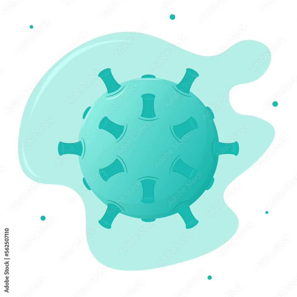 Corona Virus on a green background. Corona Virus on a green background.