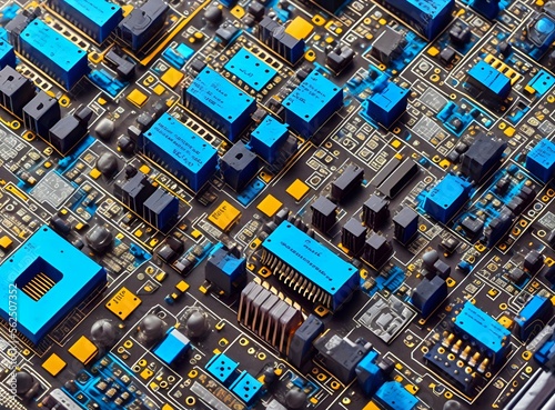 close up of computer circuit board © George Fontana