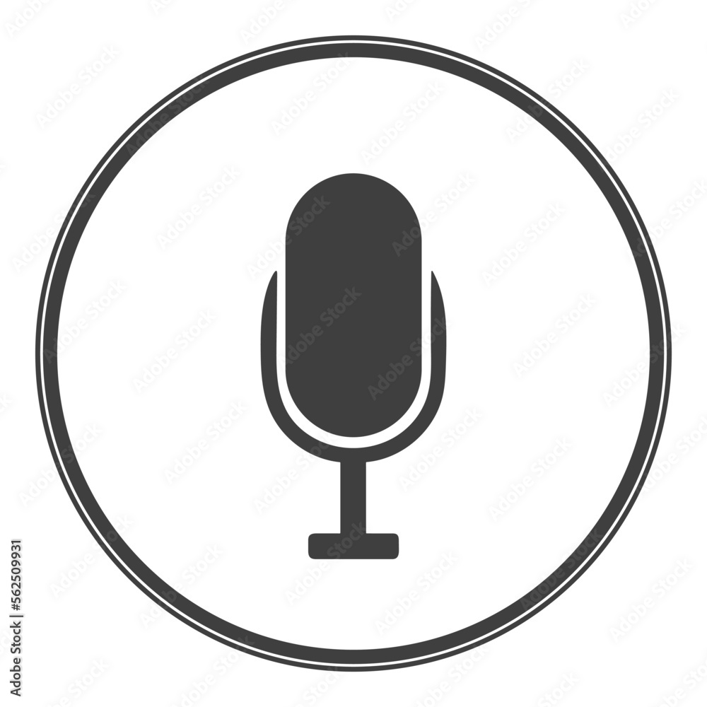 black microphone icon vector illustration black microphone icon vector illustration