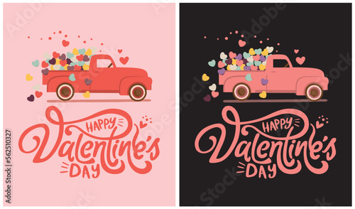 Happy Valentine's Day - Hearts Truck