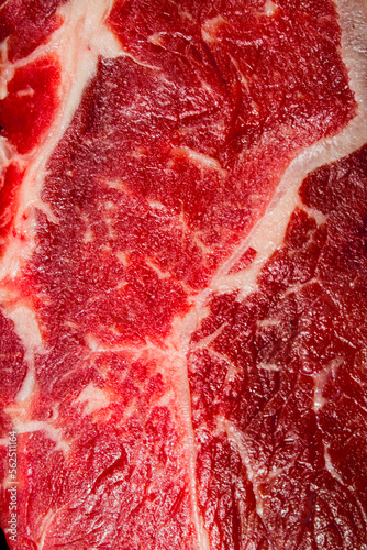 The texture of raw beef meat.
