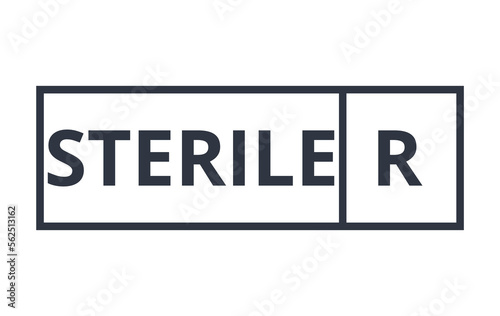 Symbol for method of sterilization using irradiation. 
