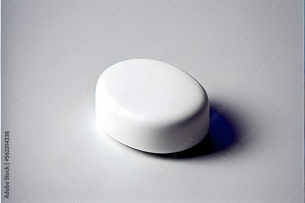 white pills on white background, generative ai white pills on white background, generative ai
