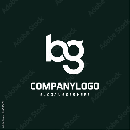 initial bg logo vector icon
